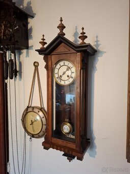 Predám funkčné polbicie nástenné hodiny z konca 19 storočia - 3