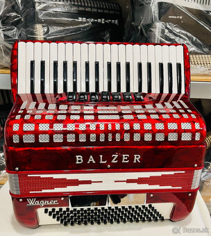 Predám krásny Taliansky akordeón Balzer Wagner 96 basový, to - 3