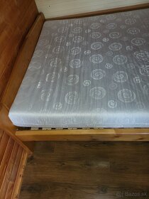 drevena dvoj. postel + 1x matrac - 3