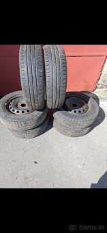 Plechové disky 5x118 r16 +pneu 195/65r16c - 3