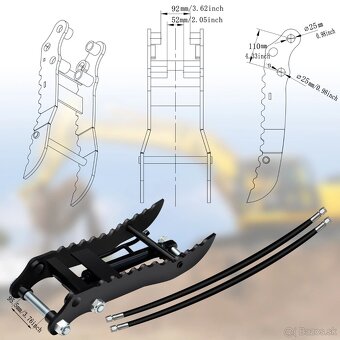 Predám hydraulický pridržiavaci palec na minibáger. - 3
