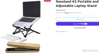 Prenosný a nastaviteľný stojan na notebook Nexstand K2 - 3