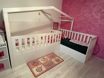 Detská posteľ pre dve dievčatá - domček - 3