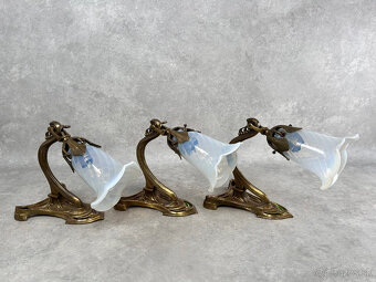 Secesný luster +3 nástenné lampy - 3