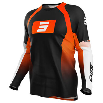 dres nohavice komplet set, oranžový čierny shot race - 3