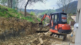 Prenájom - požičanieminibágra 2,8t - Kubota - 3