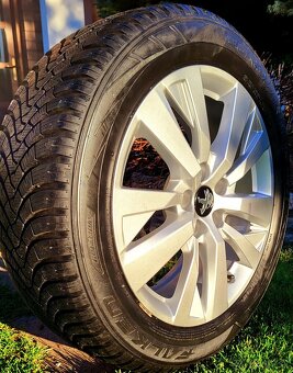 alu R17 5x108 orig. Peugeot, zimné pneu 215/55 (215/65) - 3