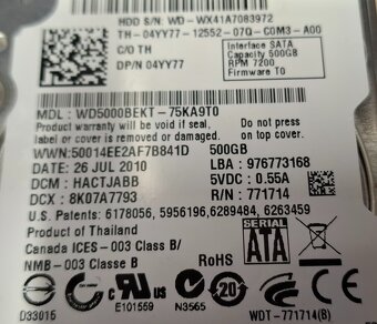 WD Scorpio Black 500GB - 3