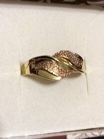 Damsky zlatý prsten 14kt zlato - 3