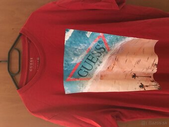 GUESS originál Red pánske tricko XL/XXL - 3