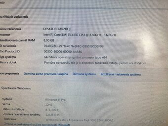 Počítač Dell 9020.Intel i3-4130 2x3,40GHz.8gb ram.240gbSSD - 3
