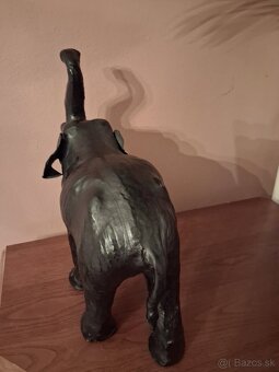 Vintage kožená socha slona/Kenya - 3