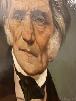 starozitny obraz -olejomaľba na platne - 3