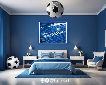 ''BLUE PASSION'' - Hyperrealistická kresba dresu CHELSEA - 3