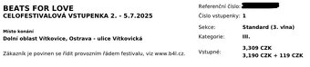 Beats for love listok (B4L ticket) - 3