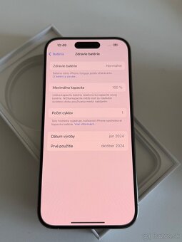 IPHONE 15 PRO (100% batéria) - biely - 3