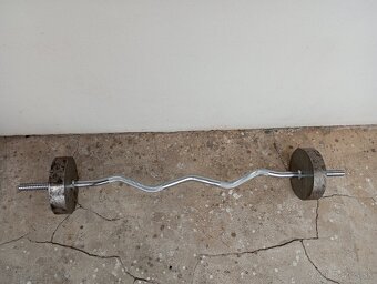 Pochromovaná EZ-činka a Rovná 180cm INSPORTLINE  30kg - NOVÁ - 3