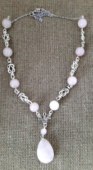 Náhrdelníky z polodrahokamov v štýle art déco -70 cm - 3