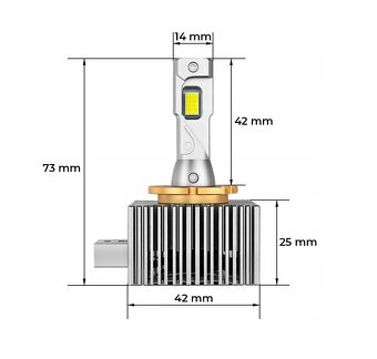 LED žiarovky D3S D3R Canbus Výkonné 160W 25000LM 6000K 2 ks - 3