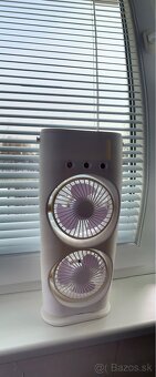 Mini USB ventilátor s 2 ventilátormi (tichý, LED) - 3