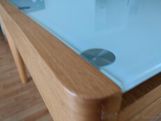 Sklenený stôl 106/156x80 cm - 3