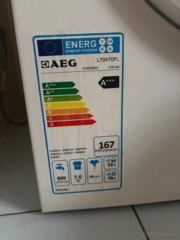 Práčka AEG L 70470 FL – plne funkčná, 7 kg, 1400 ot./min. - 3