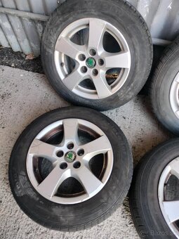 4ks alu disky orig. Škoda 5x100 R14 pneu 5mm 165/70 R14 - 3
