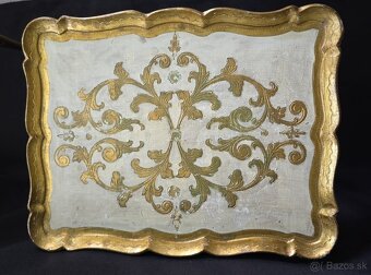 Súprava 3 florentských zlátených stolkôv – ručná práca, Tali - 3