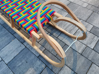 Drevené sánky 120cm s operadlom - 3