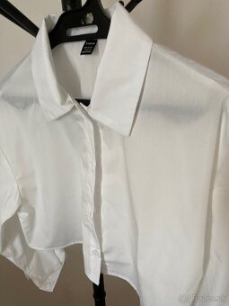 Cropp biela košeľa L - 3