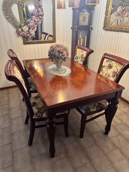 Rustikálny stôl a stoličky z masívu - 3