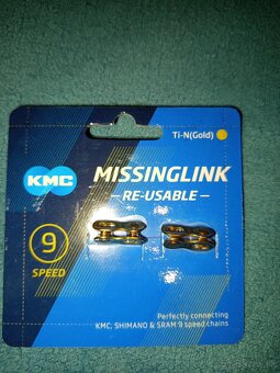 KMC X9 gold reťaz + rýchlospojky - 3