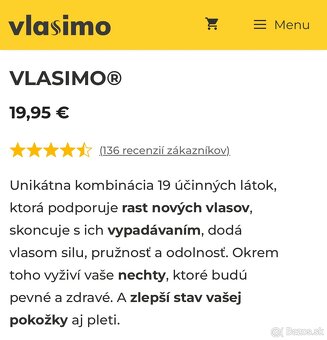 VLASIMO - výživový doplnok pre vlasy, pleť a nechty - 3