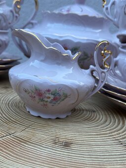 Ružový karlovarský  porcelán H&C Chodov - 3