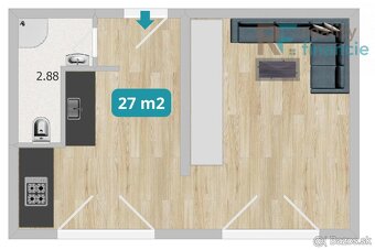 1 izbový byt na PRENÁJOM, KOŠICE TERASA - 3