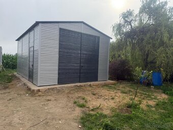 NOVÁ PLECHOVÁ HALA 5×6 M – SEDLOVÁ STRECHA MPH 015 - 3