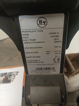 Ručněvedený nízkozdvižný vozík Toyota baterie 2020 - 3