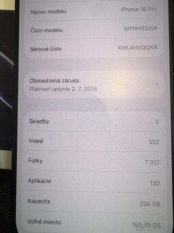 iPhone 16 Pro 256GB cierny,98% bateria - 3