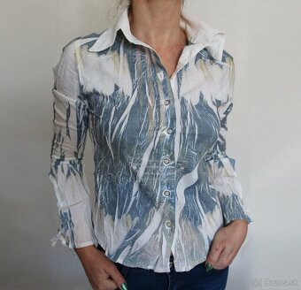 Dámska košeľa s crash efektom Promod veľ.S - 3