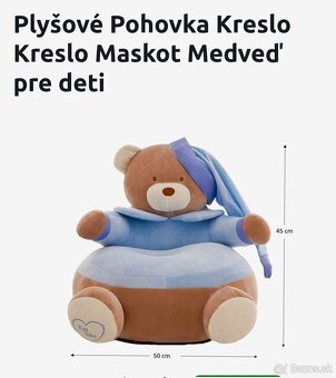 Detské plyšové kreslo MODRÝ MACKO - 3