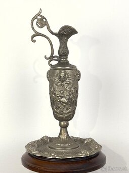 Starožitny svietnik a cínový džbán - 3