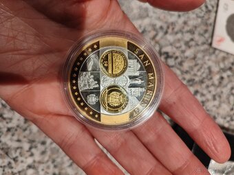 Strieborná pozlátená medaila SAN Marino 2002 , 999/1000 - 3