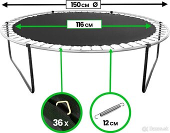 trampolina Aga - skakacia plocha 150 cm 36 ok - 3