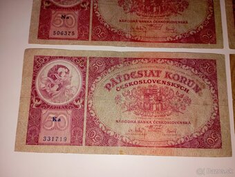 BANKOVKY 50 KČS 1929, RŮZNÉ SÉRIE, VŠE NEPERFOROVANÉ - 3