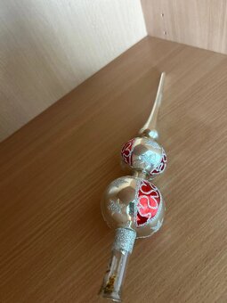 Retro špic strieborno-červený č.1 - 3