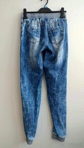Dámske nohavice modrej farby v baggy strihy (M.Sara) - 3