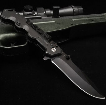 Vreckový nôž BLACK KNIFE s poistkou - 3