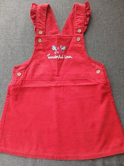 Vianočná súprava pre dievčatko, body + šaty veľ.86 - 3