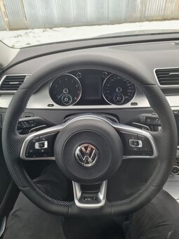 VOLANT VOLKSWAGEN R RLINE kožený CIERNE PREŠÍVANIE - 3