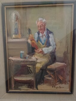 Starý obraz ,olejomalba - 3